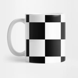 Black and white checkers pattern Mug